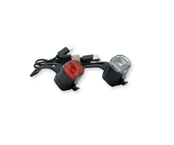 APEX USB RECHARGEABLE LIGHT COMBO FRONT & REAR