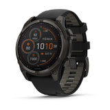 Garmin fēnix® 8 – 47 mm, Solar, Sapphire |
Sapphire, Carbon grey DLC titanium with Black/pebble grey silicone band