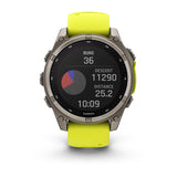 Garmin fēnix® 8 – 47 mm, Solar, Sapphire |
Sapphire, Titanium with Amp yellow/graphite silicone band