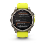 Garmin fēnix® 8 – 47 mm, Solar, Sapphire |
Sapphire, Titanium with Amp yellow/graphite silicone band