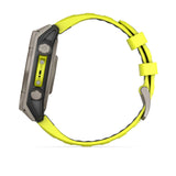 Garmin fēnix® 8 – 47 mm, Solar, Sapphire |
Sapphire, Titanium with Amp yellow/graphite silicone band