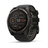 Garmin fēnix® 8 – 51 mm, Solar, Sapphire |
Sapphire, Carbon grey DLC titanium with Black/pebble grey silicone band