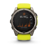 Garmin fēnix® 8 – 51 mm, Solar, Sapphire |
Sapphire, Titanium with Amp yellow/graphite silicone band