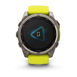 Garmin fēnix® 8 – 51 mm, Solar, Sapphire |
Sapphire, Titanium with Amp yellow/graphite silicone band