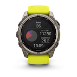 Garmin fēnix® 8 – 51 mm, Solar, Sapphire |
Sapphire, Titanium with Amp yellow/graphite silicone band