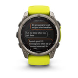Garmin fēnix® 8 – 51 mm, Solar, Sapphire |
Sapphire, Titanium with Amp yellow/graphite silicone band