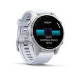 Garmin fēnix® 8 – 43 mm, AMOLED
Silver with Whitestone silicone band
