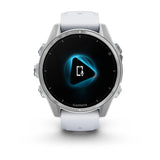 Garmin fēnix® 8 – 43 mm, AMOLED
Silver with Whitestone silicone band