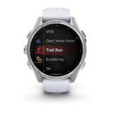 Garmin fēnix® 8 – 43 mm, AMOLED
Silver with Whitestone silicone band