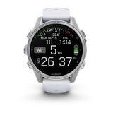 Garmin fēnix® 8 – 43 mm, AMOLED
Silver with Whitestone silicone band