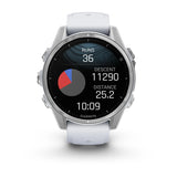 Garmin fēnix® 8 – 43 mm, AMOLED
Silver with Whitestone silicone band