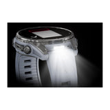 Garmin fēnix® 8 – 43 mm, AMOLED
Silver with Whitestone silicone band