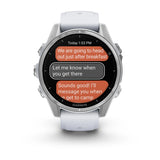 Garmin fēnix® 8 – 43 mm, AMOLED
Silver with Whitestone silicone band