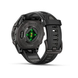 Garmin fēnix® 8 – 43 mm, AMOLED
Sapphire, Carbon grey DLC titanium with Black/pebble grey silicone band