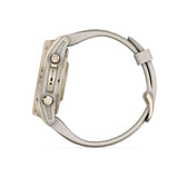 Garmin fēnix® 8 – 43 mm, AMOLED
Sapphire, Soft gold with Fog grey/dark sandstone silicone band