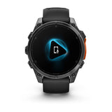 Garmin fēnix® 8 – 51 mm, AMOLED
Slate grey with Black silicone band