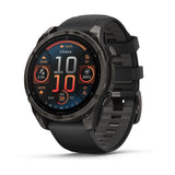 Garmin fēnix® 8 – 47 mm, AMOLED
Sapphire, Carbon grey DLC titanium with Black/pebble grey silicone band