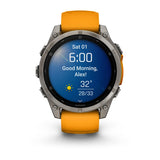 Garmin fēnix® 8 – 47 mm, AMOLED
Sapphire, Titanium with Spark orange/graphite silicone band