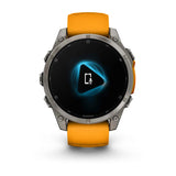 Garmin fēnix® 8 – 47 mm, AMOLED
Sapphire, Titanium with Spark orange/graphite silicone band