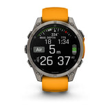 Garmin fēnix® 8 – 47 mm, AMOLED
Sapphire, Titanium with Spark orange/graphite silicone band