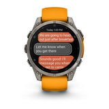 Garmin fēnix® 8 – 47 mm, AMOLED
Sapphire, Titanium with Spark orange/graphite silicone band