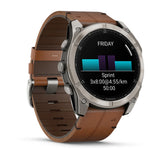 Garmin fēnix® 8 – 51 mm, AMOLED
Sapphire, Carbon grey DLC with Chestnut leather band