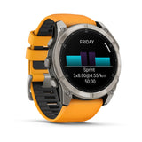 Garmin fēnix® 8 – 51 mm, AMOLED
Sapphire, Titanium with Spark orange/graphite silicone band