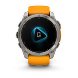 Garmin fēnix® 8 – 51 mm, AMOLED
Sapphire, Titanium with Spark orange/graphite silicone band