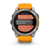 Garmin fēnix® 8 – 51 mm, AMOLED
Sapphire, Titanium with Spark orange/graphite silicone band
