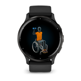 Garmin Venu® 3
Slate stainless steel bezel with black case and silicone band