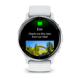 Garmin Venu® 3
Silver stainless steel bezel with whitestone case and silicone band