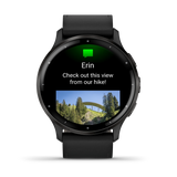 Garmin Venu® 3
Slate stainless steel bezel with black case and black leather band