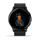 Garmin Venu® 3
Slate stainless steel bezel with black case and black leather band