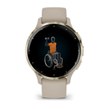 Garmin Venu® 3S
Soft Gold Stainless Steel Bezel with French Gray Case and Silicone Band