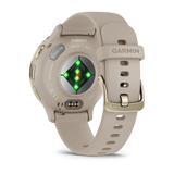 Garmin Venu® 3S
Soft Gold Stainless Steel Bezel with French Gray Case and Silicone Band