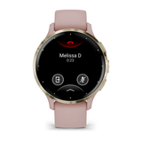 Garmin Venu® 3S
Soft Gold Stainless Steel Bezel with Dust Rose Case and Silicone Band