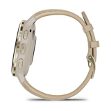 Garmin Venu® 3S
Soft Gold Stainless Steel Bezel with French Gray Case and Leather Band