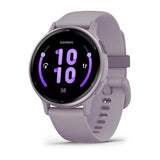 Garmin vívoactive® 5
Metallic orchid Aluminium bezel with orchid case and silicone band
