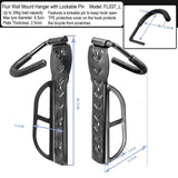 Fluir Bicycle Wall Mount Hanger with Lockable Pin