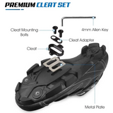 Fluir MTB Cleats for Shimano SM-SH51 with Backing Plates – Hardened Steel – Black
