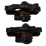 Fluir Bicycle Wire Disc Brake Caliper Set (Front and Rear) with Pads